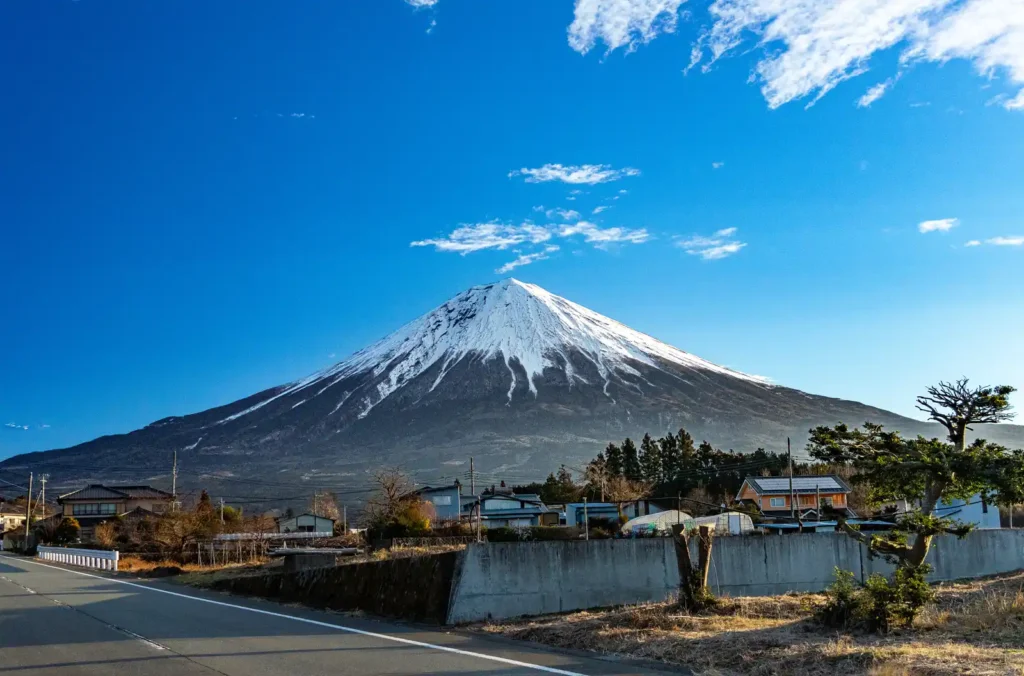 田貫湖へ行く途中の富士山