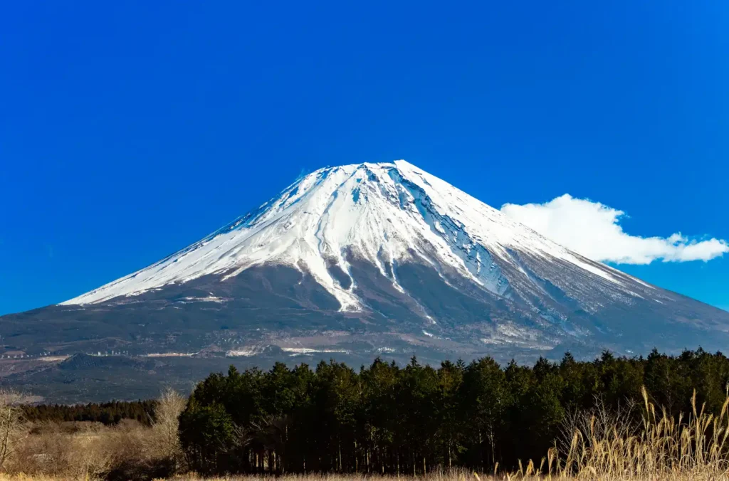 ふもとっぱらキャンプ場横からの富士山