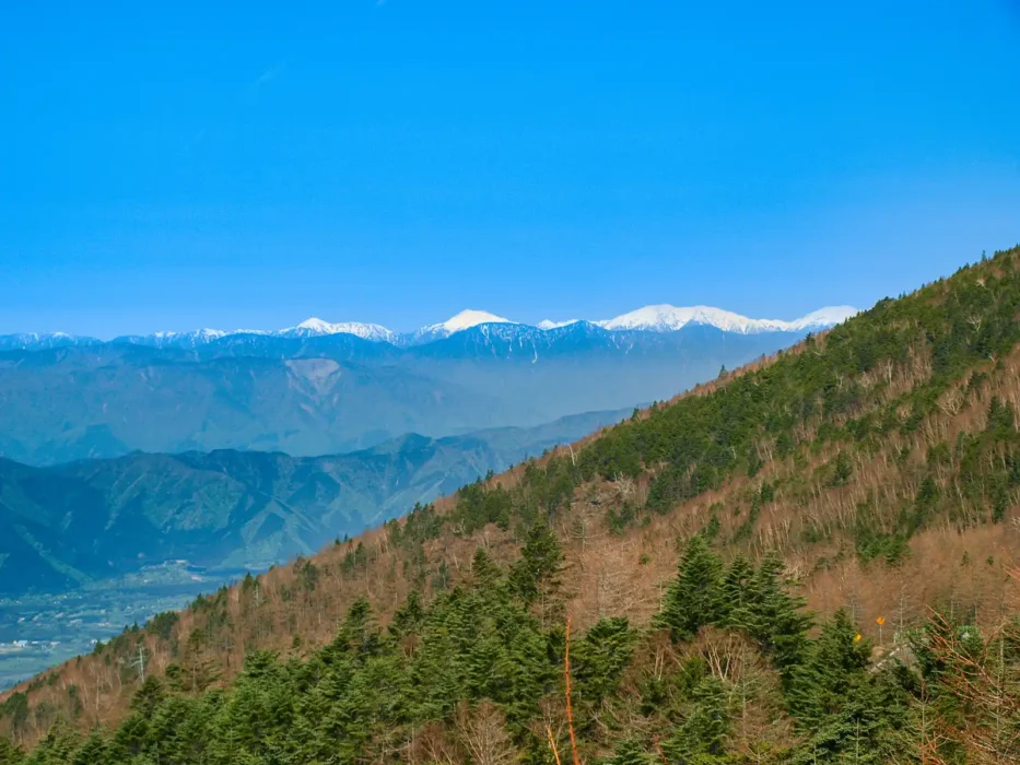 五合目へ行く途中の富士山