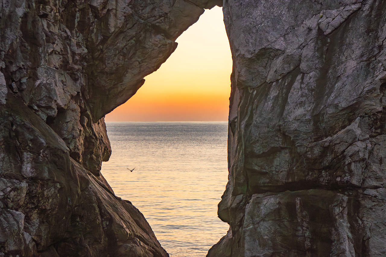 白崎海岸の夕焼け
