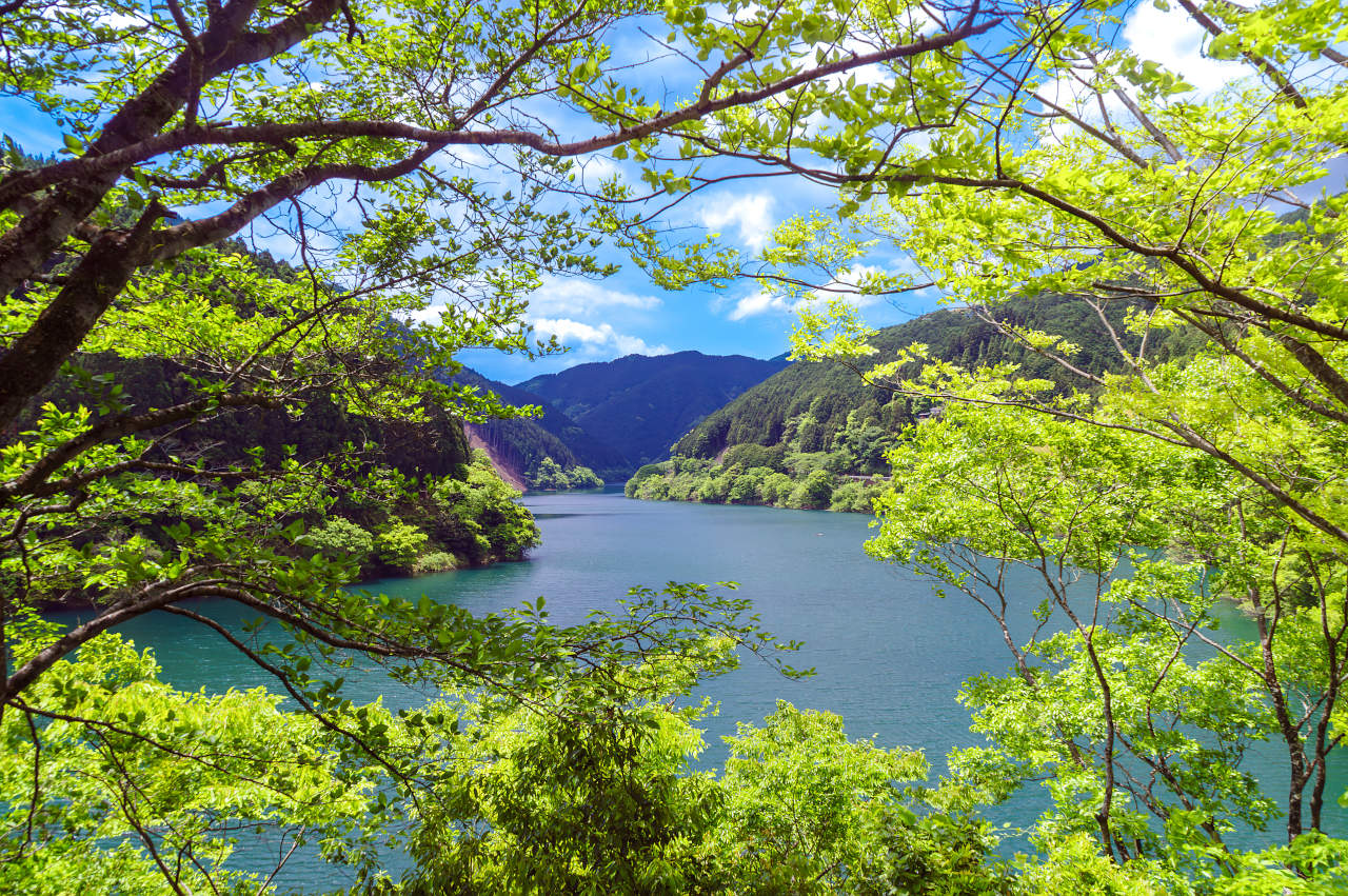 二川ダム湖 蔵王橋